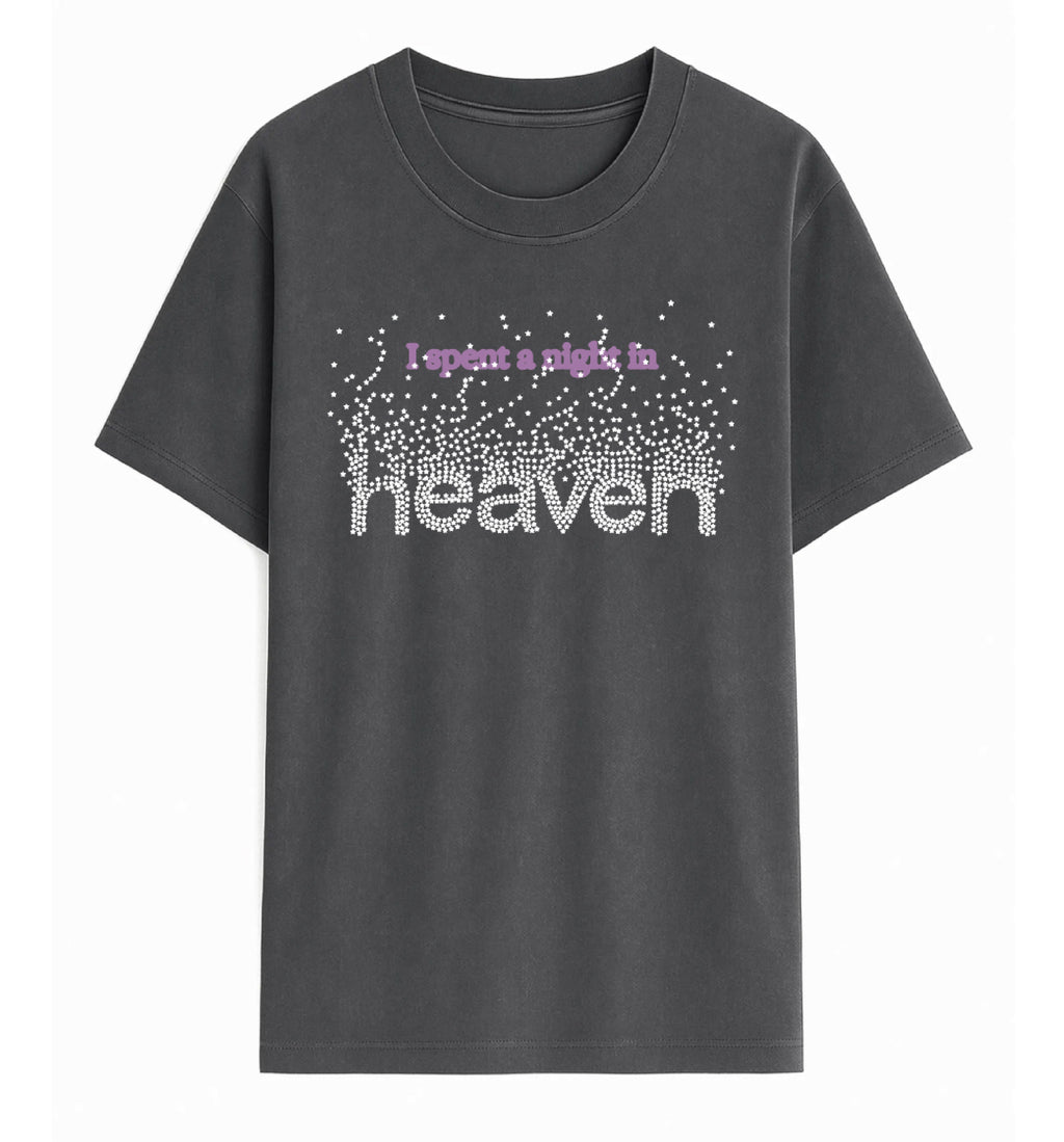 "I spent a night in heaven" Grey Tee